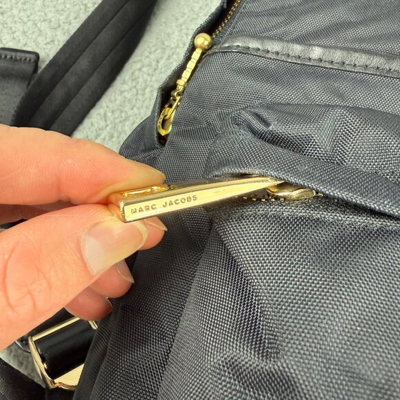 Marc Jacobs Bag Womens Black Varsity Backpack Nylon Book Travel Small Medium 1 - Picture 9 of 12